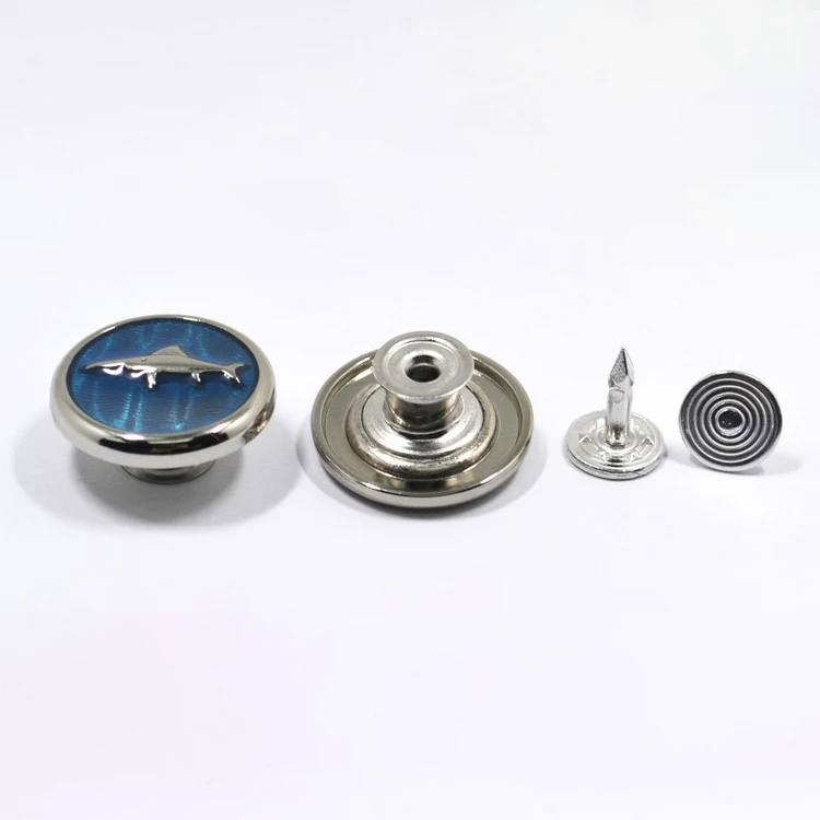 Аксессуары для одежды, металлическая эмалированная пуговица с тиснением, заклепка из джинсовой ткани под заказ