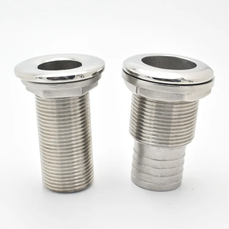 
Stainless Steel Marine Boat thru-hull fitting with hose connection 