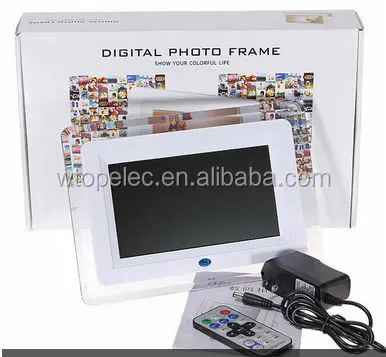 small size high resolution 7 inch LED digital photo frame digital wedding album