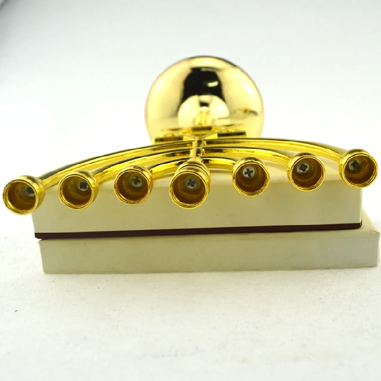 Israel Judaica Chanukah Metal Jewish Menorah Jerusalem Candle Holder
