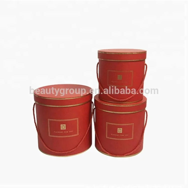 Wholesale high quality luxury round flower gift boxes