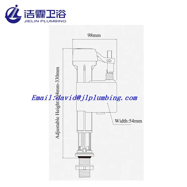 High quality wras and upc certified silent toilet fill valve