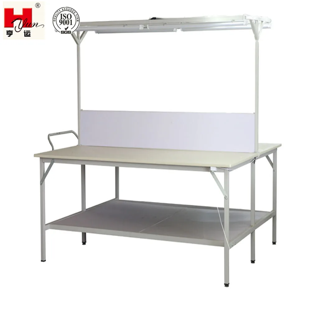 
High Quality Garment Industry Two Tiers Packing Table With Six Persons 