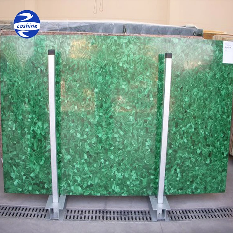 Precious marble green malachite gemstone price table top for interior decoration