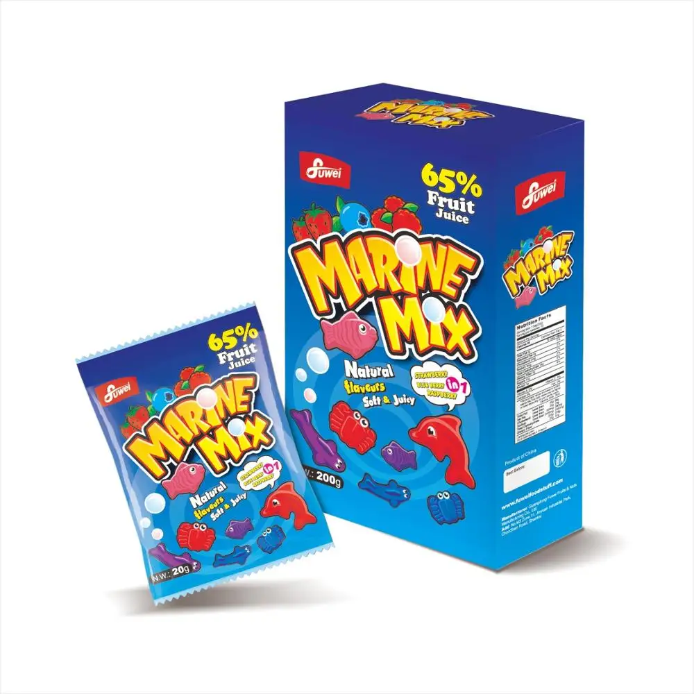 fruit pectin gummy dolphin shape candy