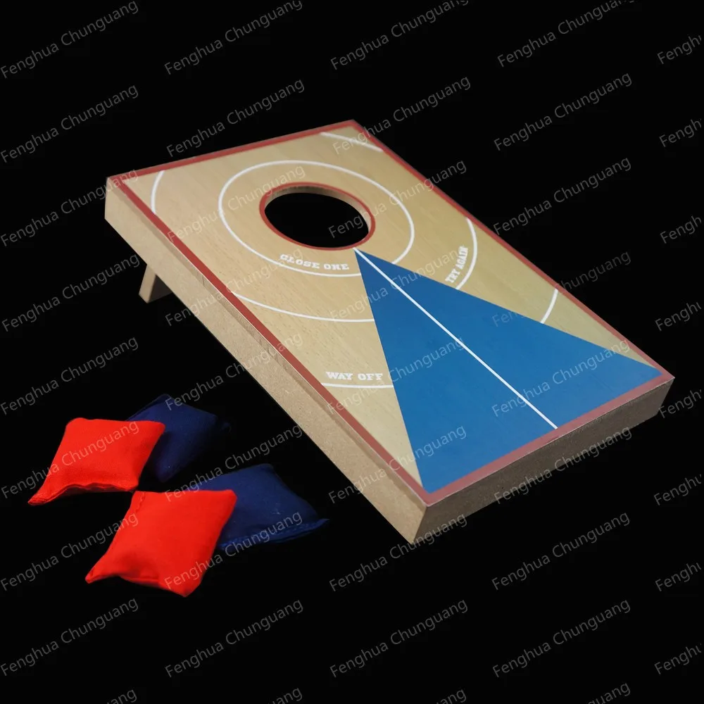 customized classical promotional wooden Bean bag toss game set in paper box for kid