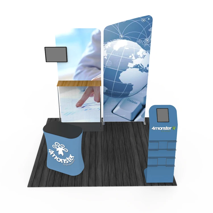 Custom aluminum portable stands mirror photo exhibition trade show booth