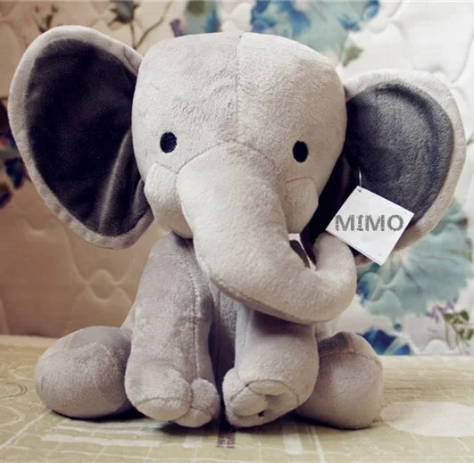 Free Sample Baby Toy Soft Stuffed Animal Plush Elephant With Big Ears LOW MOQ Cheap Custom OEM Grey Elephant Plush Toy Wholesale