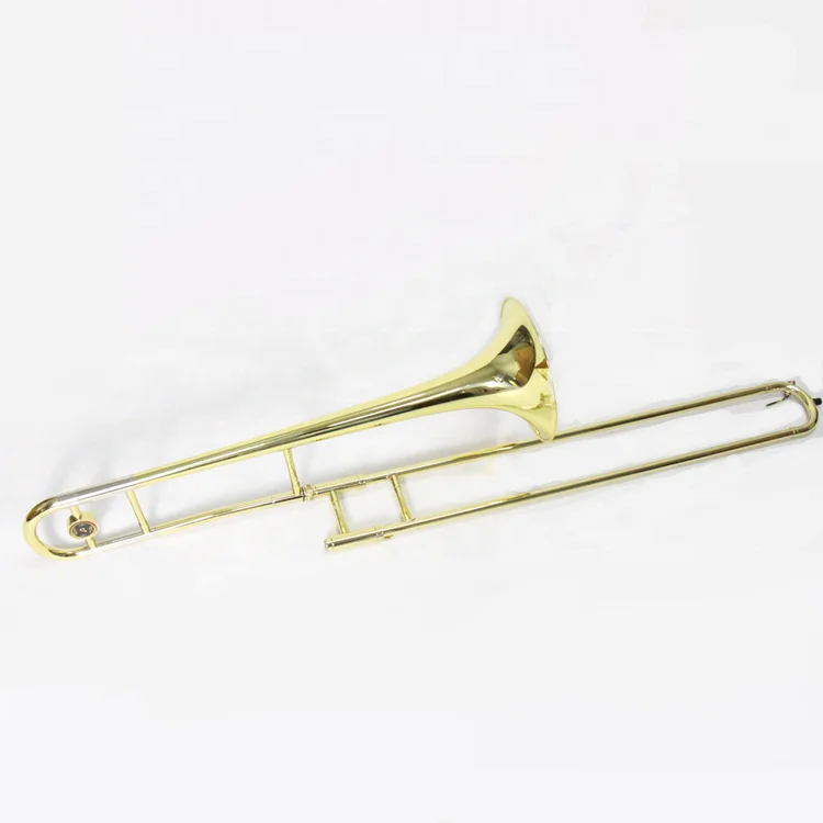 
Made in China brass wind instrument B flat brass material Gold Lacquered Alto Trombone 