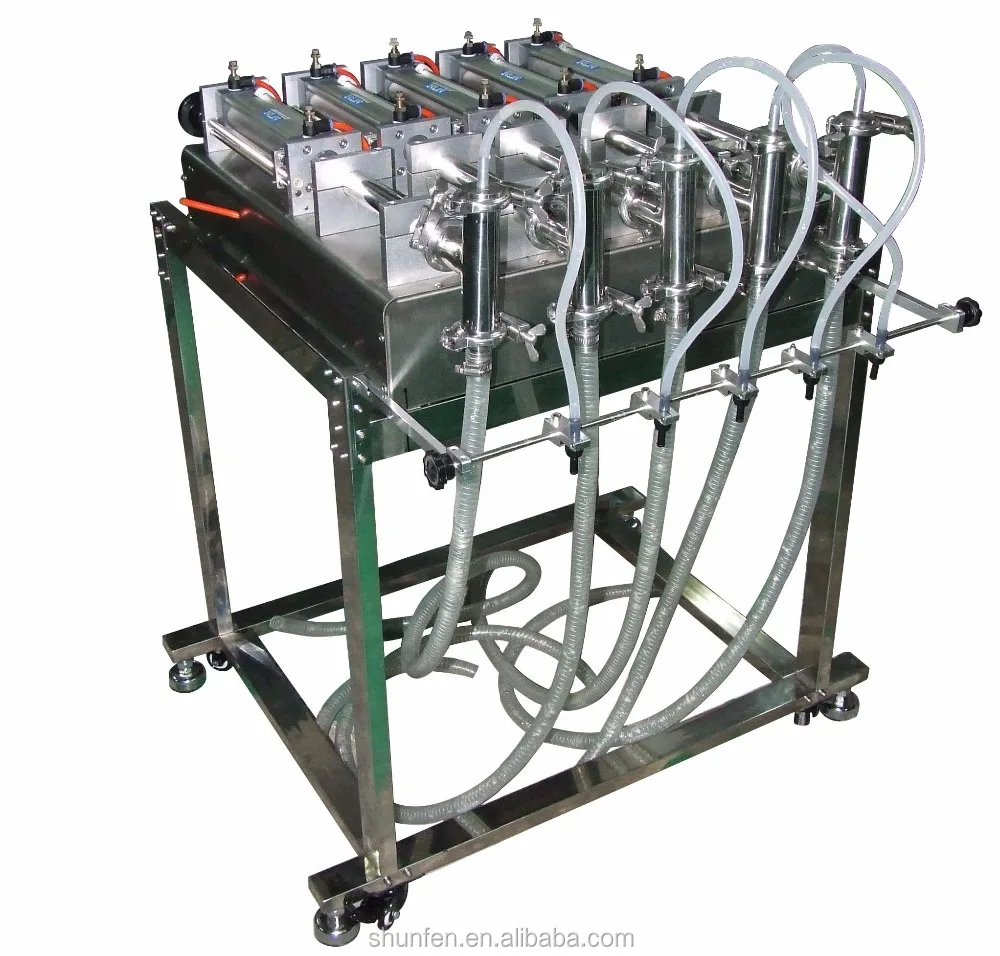 
Five Heads Piston Oil Filling Machine (Semi-auto) with Table Stand 
