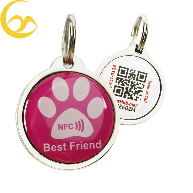 
Cheap Design Oem Dog Collar Qr Barcode Id nfc Dog Tag 