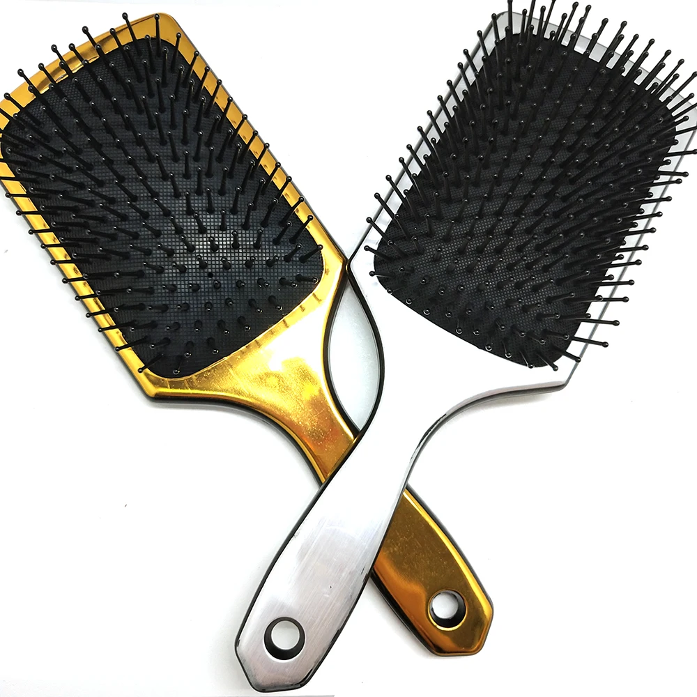 
Osaki Brand Soft and silky nylon hair brushes Textured Cushion Hair Brush ABS/PP Paddle Bling Hairbrush 