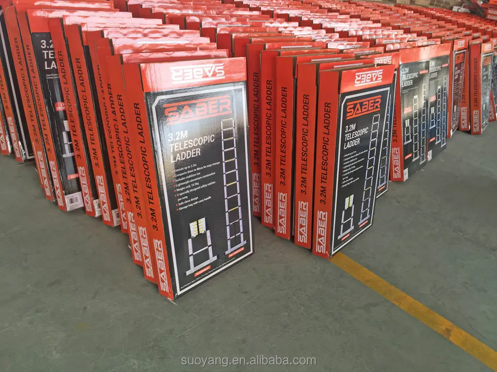 new design EN131-6 aluminium telescopic ladder/werner ladder/ladder parts