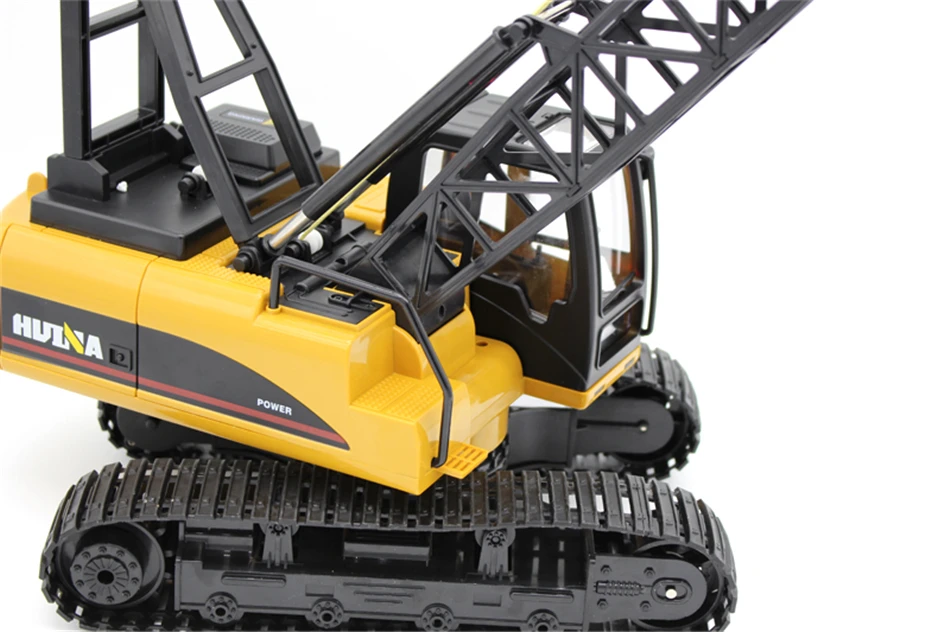 HUINA 1572 15ch RC Alloy Crane 1/14 2.4GHz Engineering Movable Latticed Boom Hook Mechanical Truck Toy Car with Sound Light