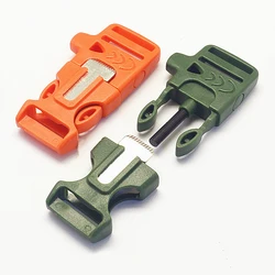 Wholesale flint buckle with whistle fire starter buckle paracord whistle buckle
