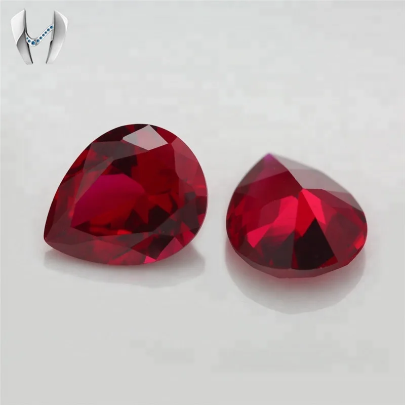8 # 4*6mm natural uncut ruby stone low price,original ruby stone