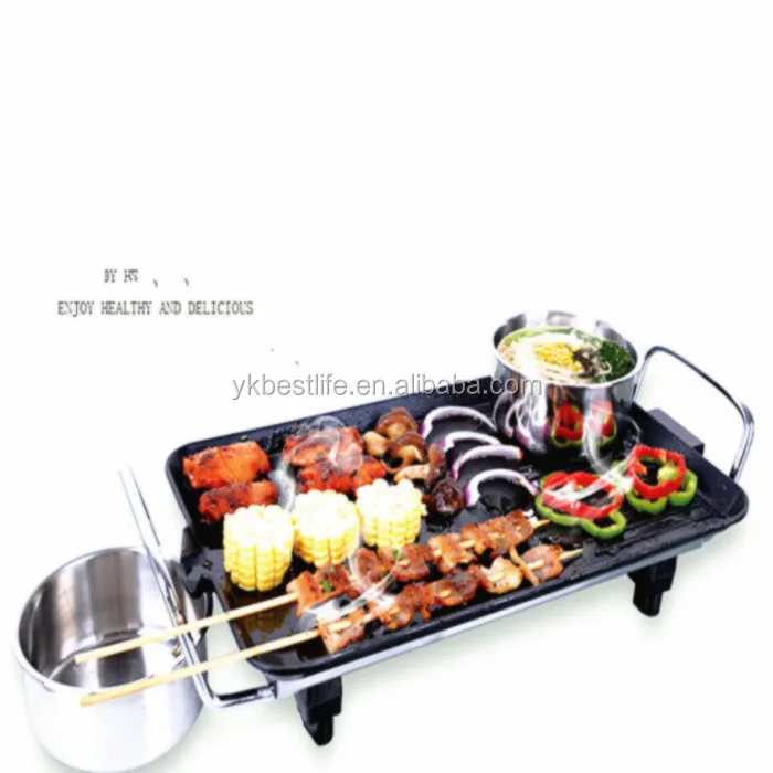 
48x27cm middle size aluminum Electric barbeque grill 