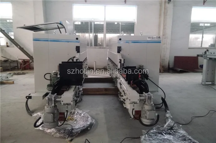 Woodworking double end tenoner machine