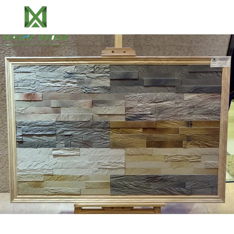 Self Adhesive DIY Striped Stone Waterproof Lightweight Facade Tiles MCM Flexible Clay Wall Tile (62212505051)