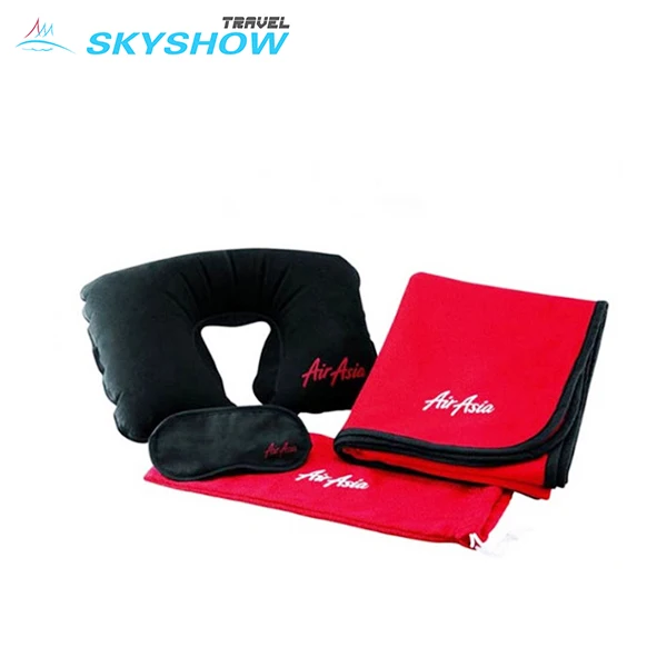 
Custom Logo Comfort Wholesale Luxury Plane Car Travel Kit Airplane Sleep Kit For Gift 