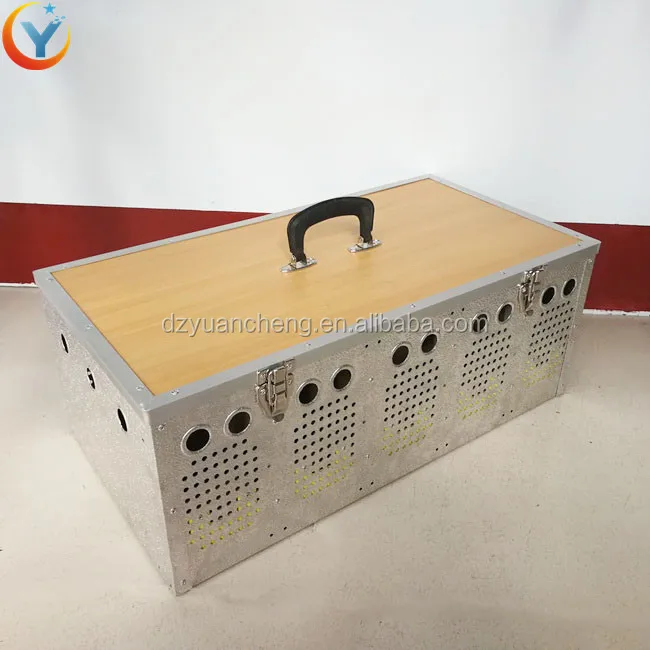 5 holes pigeon breeding cage/racing pigeon cage feeder stainless steel transportation box