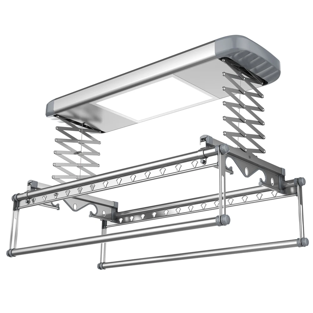 Balcony ceiling mounted  aluminium electric heating clothes dryer automatic clothes hanger electric ceiling clothes drying rack