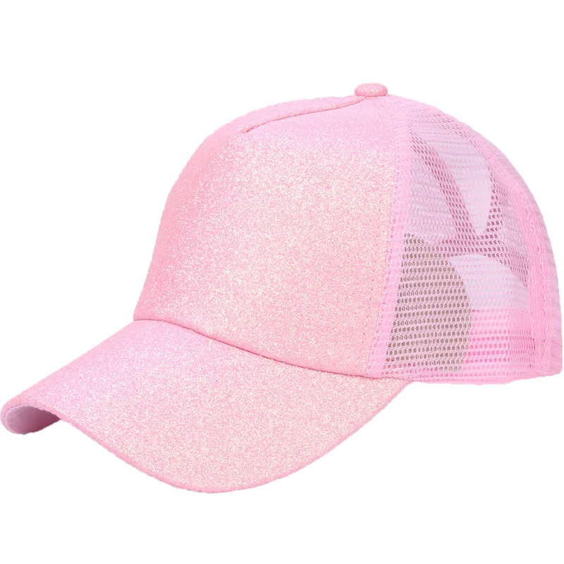 
2019 Ponytail Baseball Cap Women Messy Bun Snapback Summer Mesh Hats Casual Sport Sequin Caps Drop Shipping Hat Cap 
