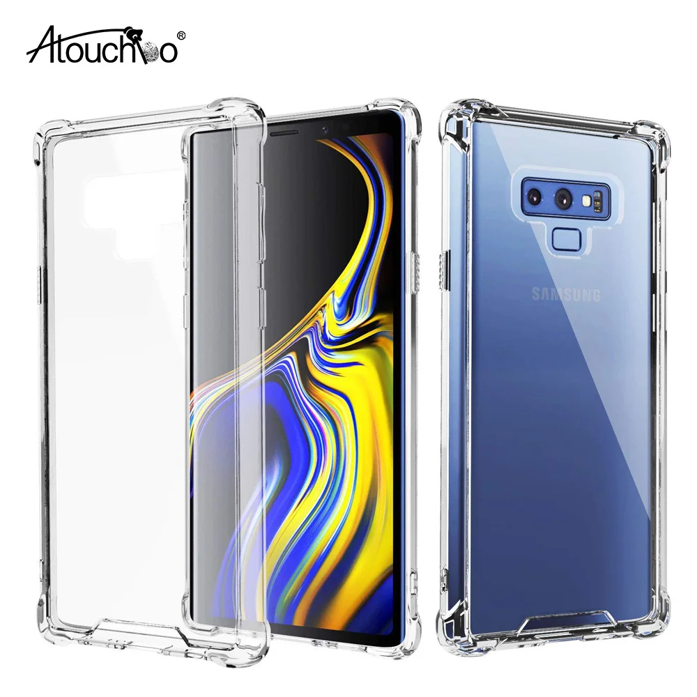 Ясно Защитный чехол противоударный Прочный жесткий задняя крышка Мягкий ТПУ бампер подушки для Samsung Galaxy Note 9