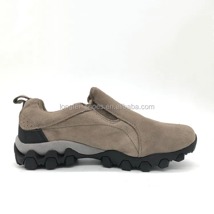 Cow suede leather Cemented safety shoes mens soft sole china factory shoes