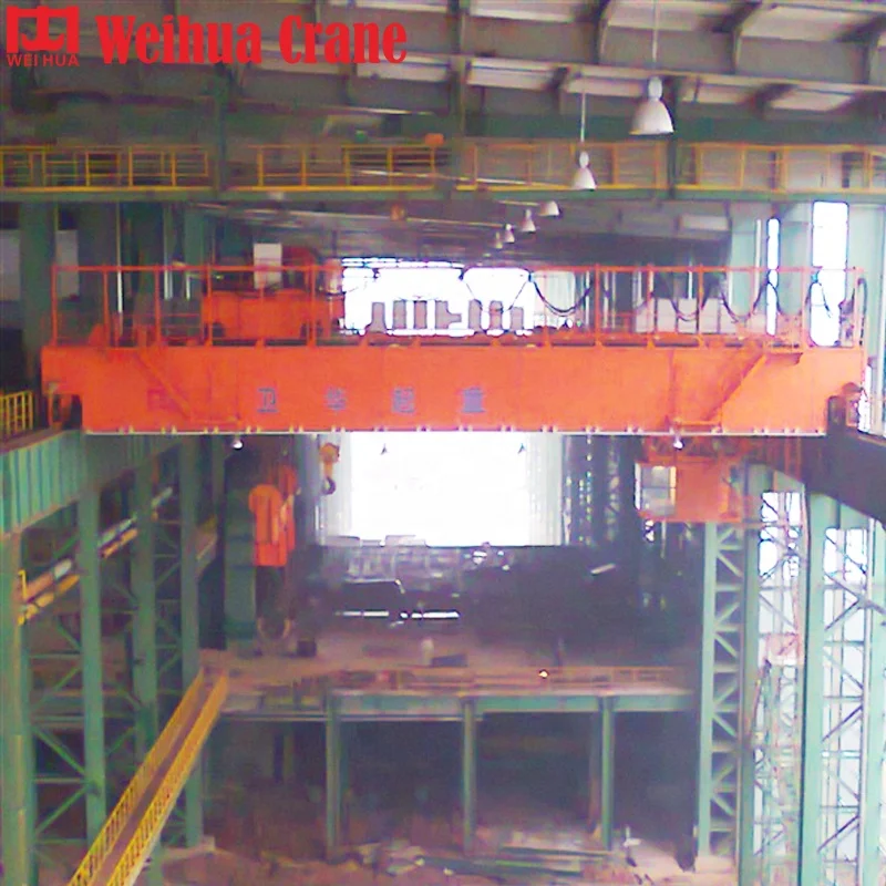 WEIHUA Double Girder QY Type Cabin Control Casting Overhead Bridge Crane 50ton 100ton