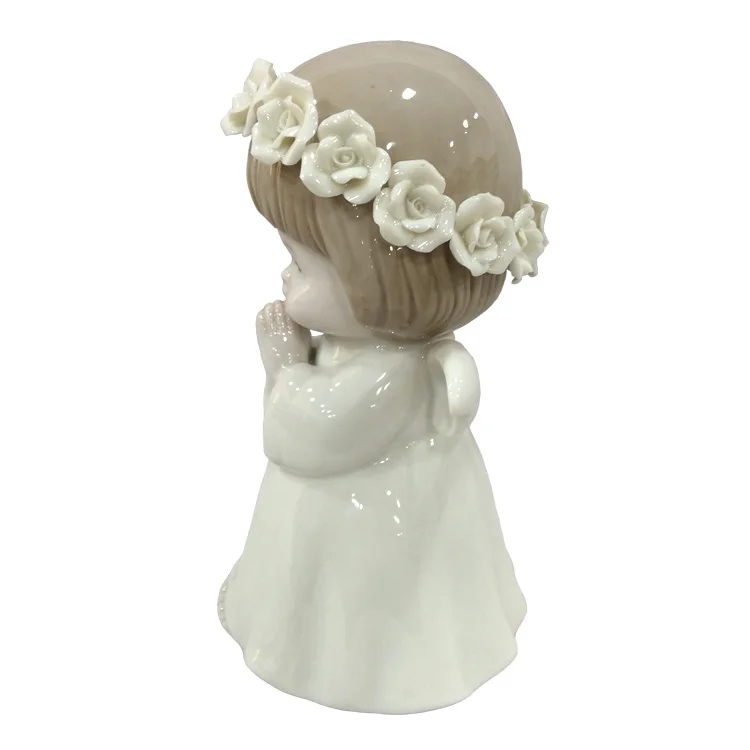 Ceramic Praying Girl Angel Figurine Ornament