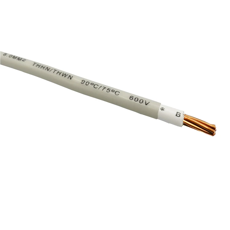 
THHN THWN nylon jacket cable 600V voltage 6AWG 8AWG 10AWG 12AWG 14AWG wire 
