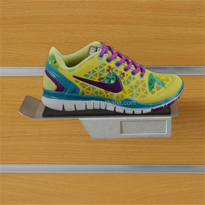 huohua top quality silver color hot sale acrylic shoe display stand
