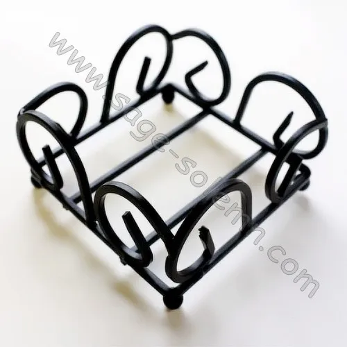Square Wrought Iron Coaster Holder