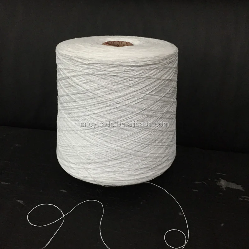 20/2 optical bleach white cotton yarn