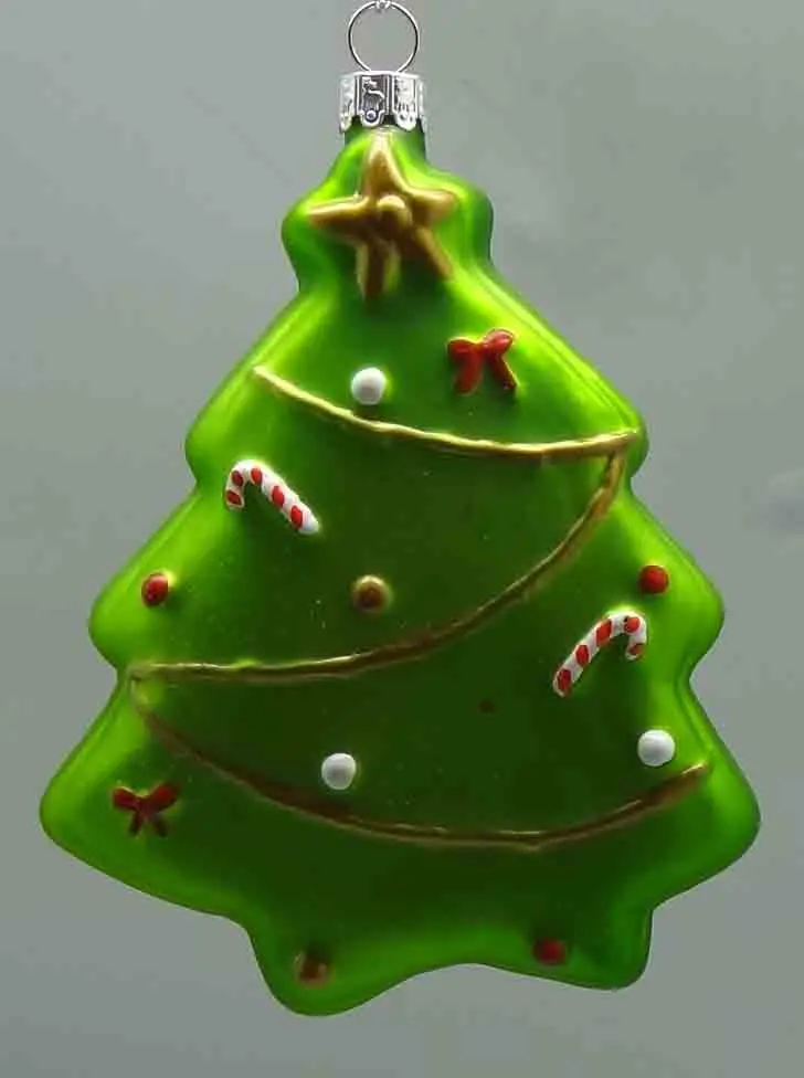 Unique popular hollow hand painting glass christmas tree