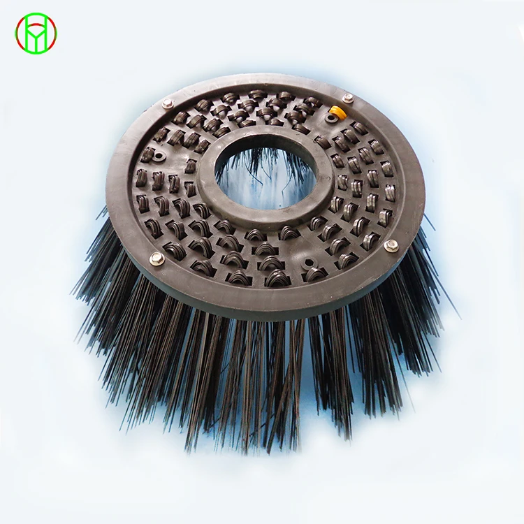 Plastic Top Steel Wire Rotary brush Johnston VT651 Sweeper Disc Brush Gutter Broom