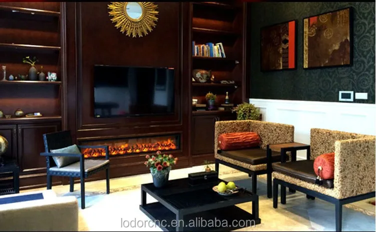 1600mm Modern Flame Electric Fireplace No Heat for Outdoor Household RV Hotel and Car Use