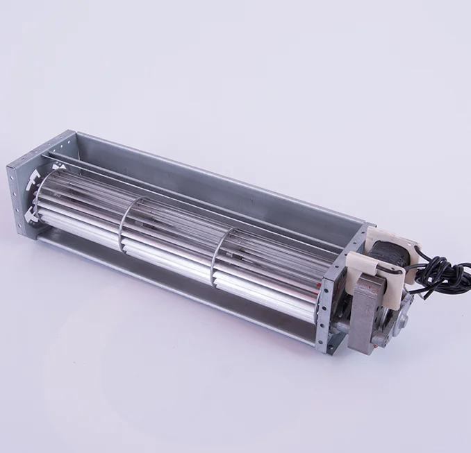 Aluminium impeller cross flow fan for fireplace air clothes hanger