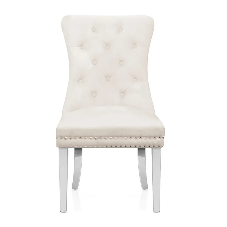 
modern velvet ring back dining chair 