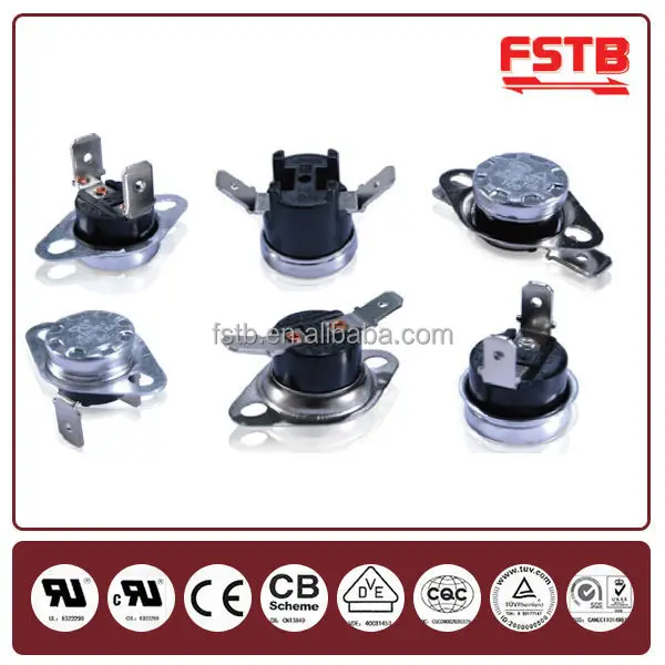 FSTB UL TUV RoHS KSD301 Bimetal Thermostat 16A 250V Water Heater Thermostat Temperature Switch
