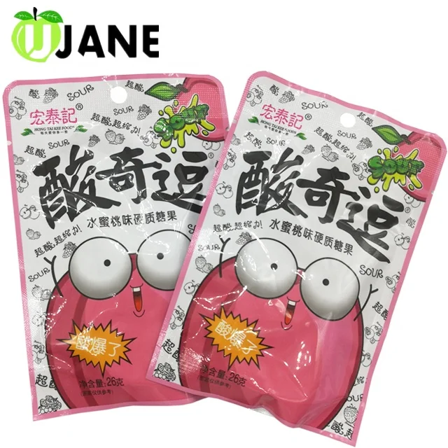
Colorful Sour Flavor Hard Candy Peach Flavour 