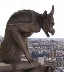 outdoor garden marble gargoyle statue