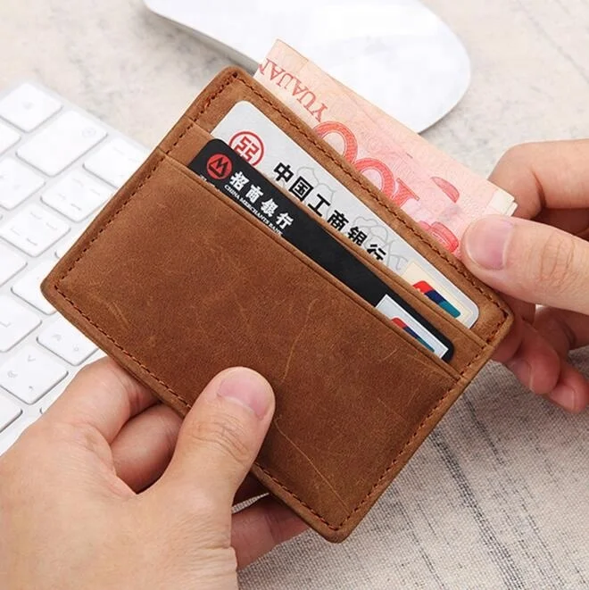 Promotion gift PU leather business ID ATM credit card holder