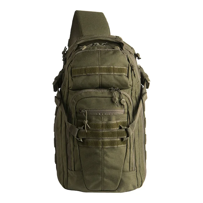 Ergonomic Military Tactical Sling Bag EDC Bag with Fleece-lined Eyewear Pocket
