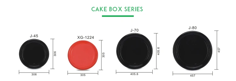 Plastic round cake container box transparent