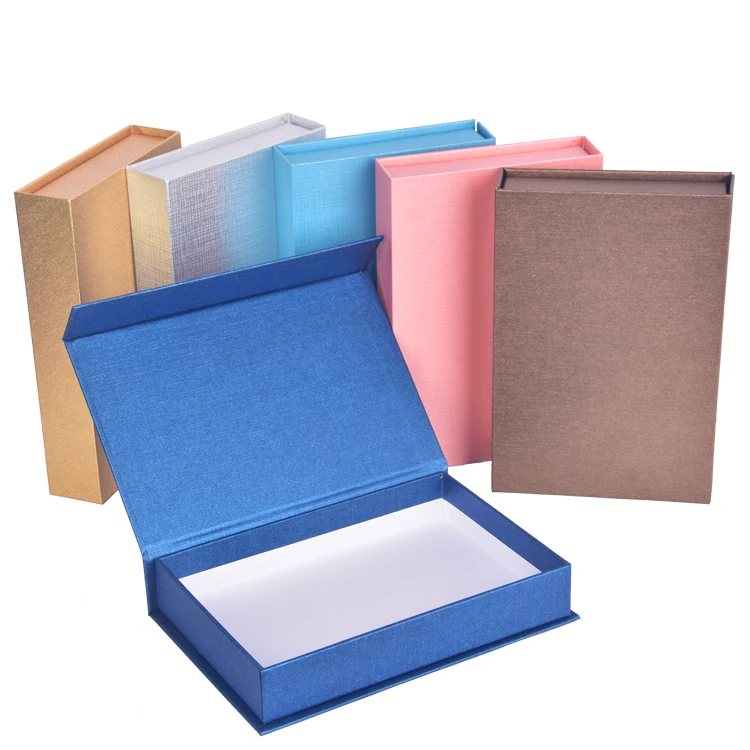 Custom black magnet folding paper packaging gift box with magnetic closure for wig