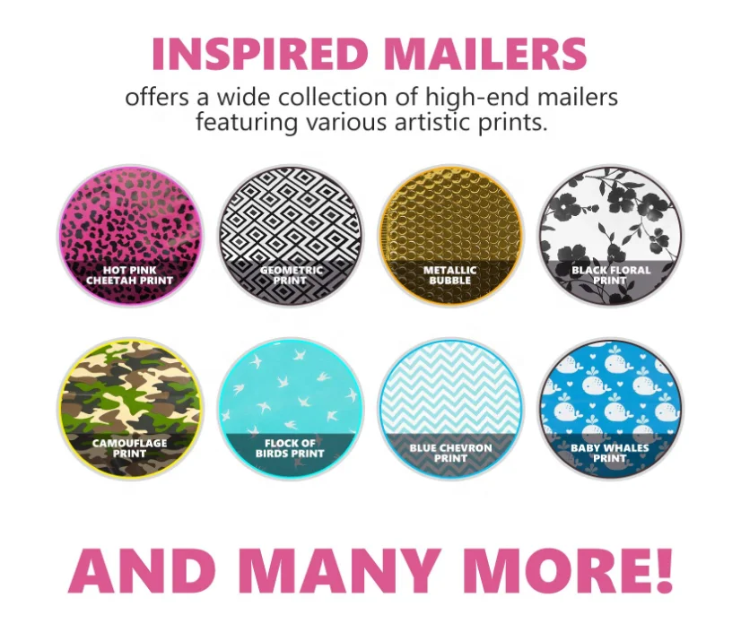 
Designer Poly Mailers Shipping Envelopes Premium Printed Bags 