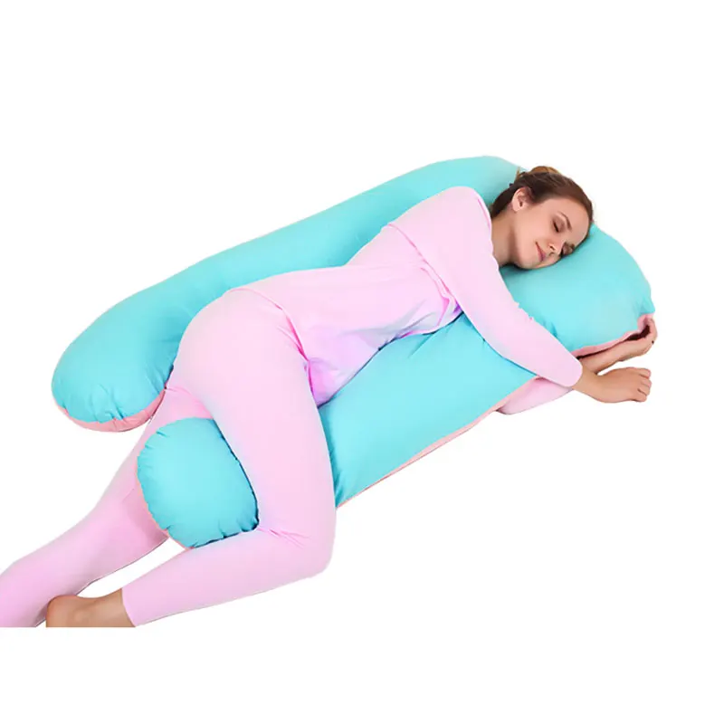 
Long U-shape prenatal maternity body pillow for comfort back 