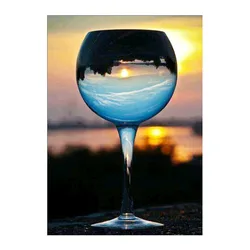 DIY Glass Landscape Diamond Painting